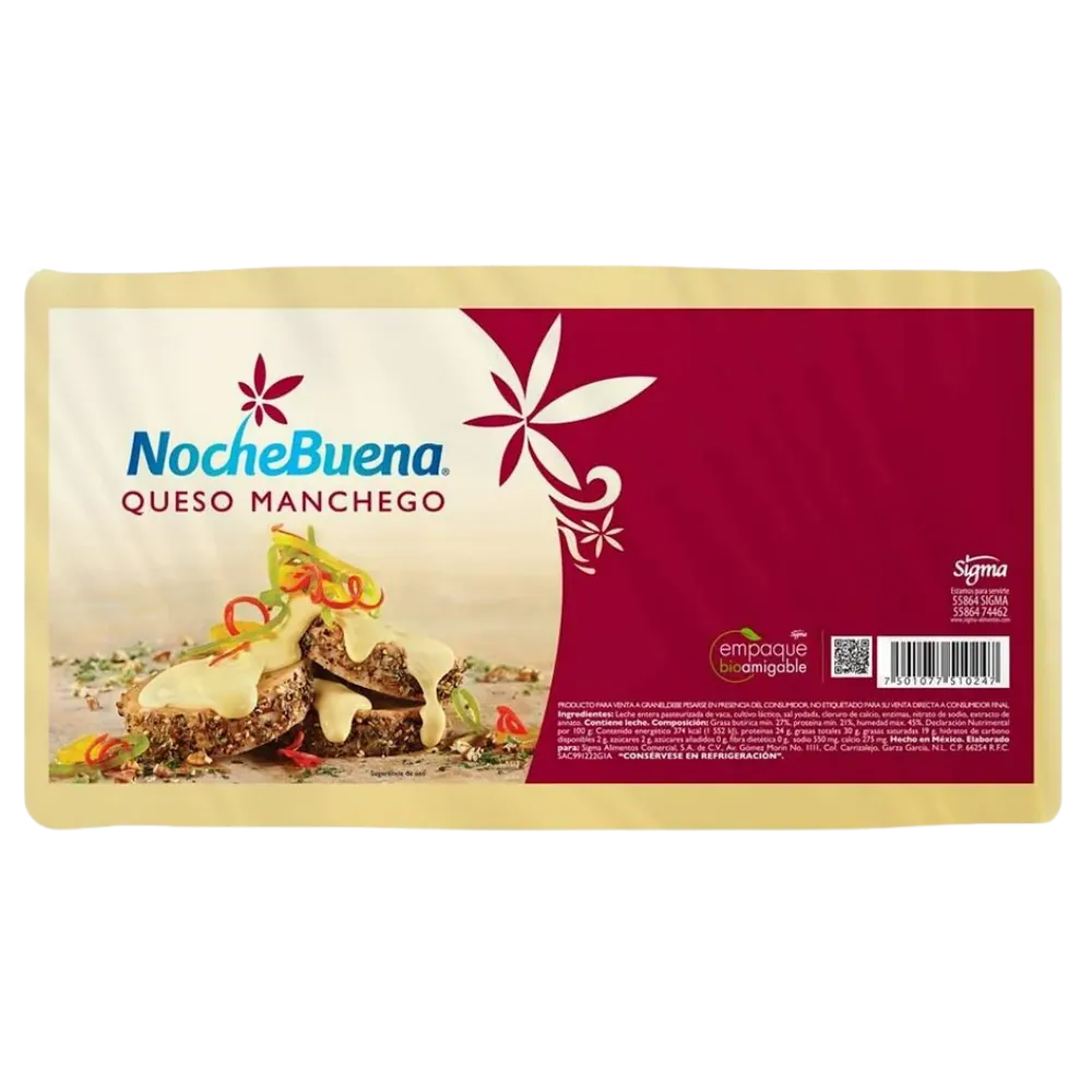 Queso Manchego Nochebuena Barra 4Kg