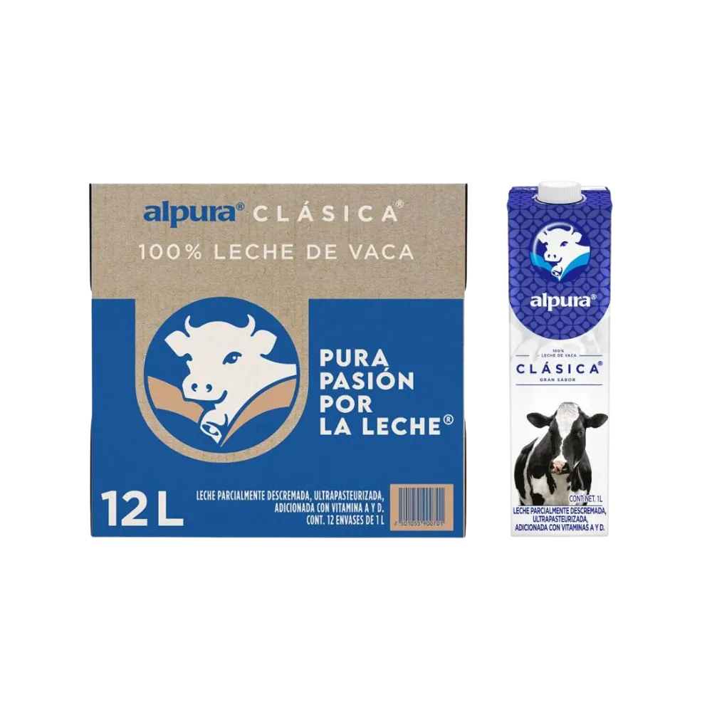 Leche Entera Alpura (Caja 12 Litros)