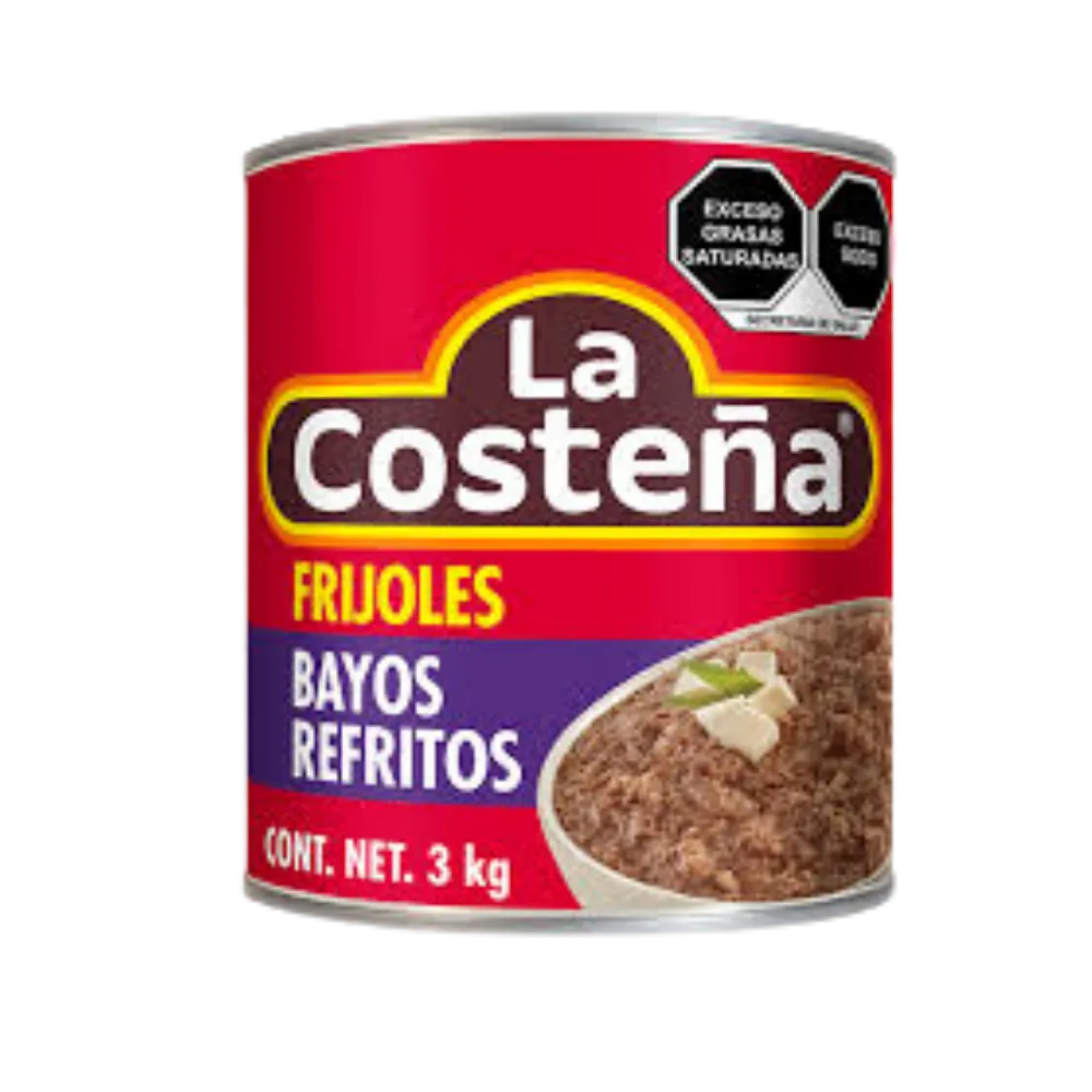 Frijoles Bayos Refritos La Costeña 3 Kg